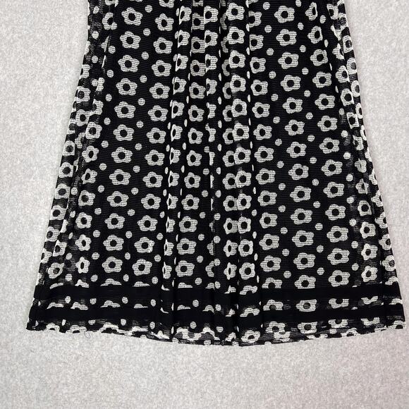 Anthropologie Sachin + Babi Black Daisy Print Trapeze Dress Size 8 - Picture 3 of 7